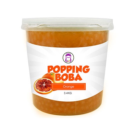 Pomarańczowy Popping Boba
